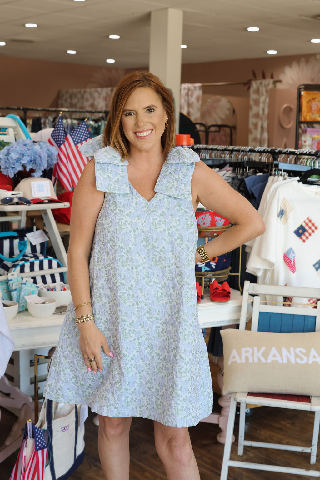 Bellamae Floral Dress - Blue
