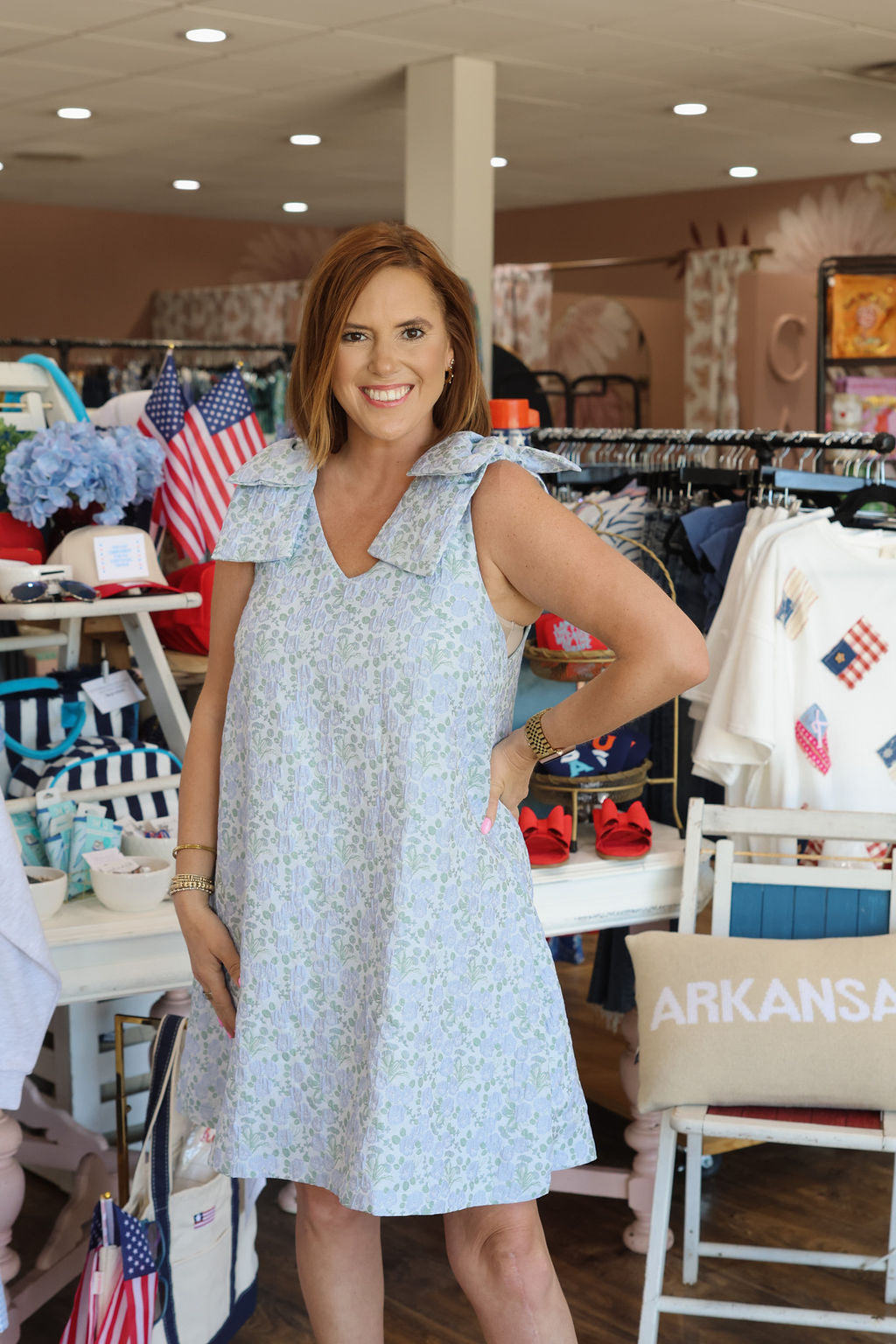 Bellamae Floral Dress - Blue