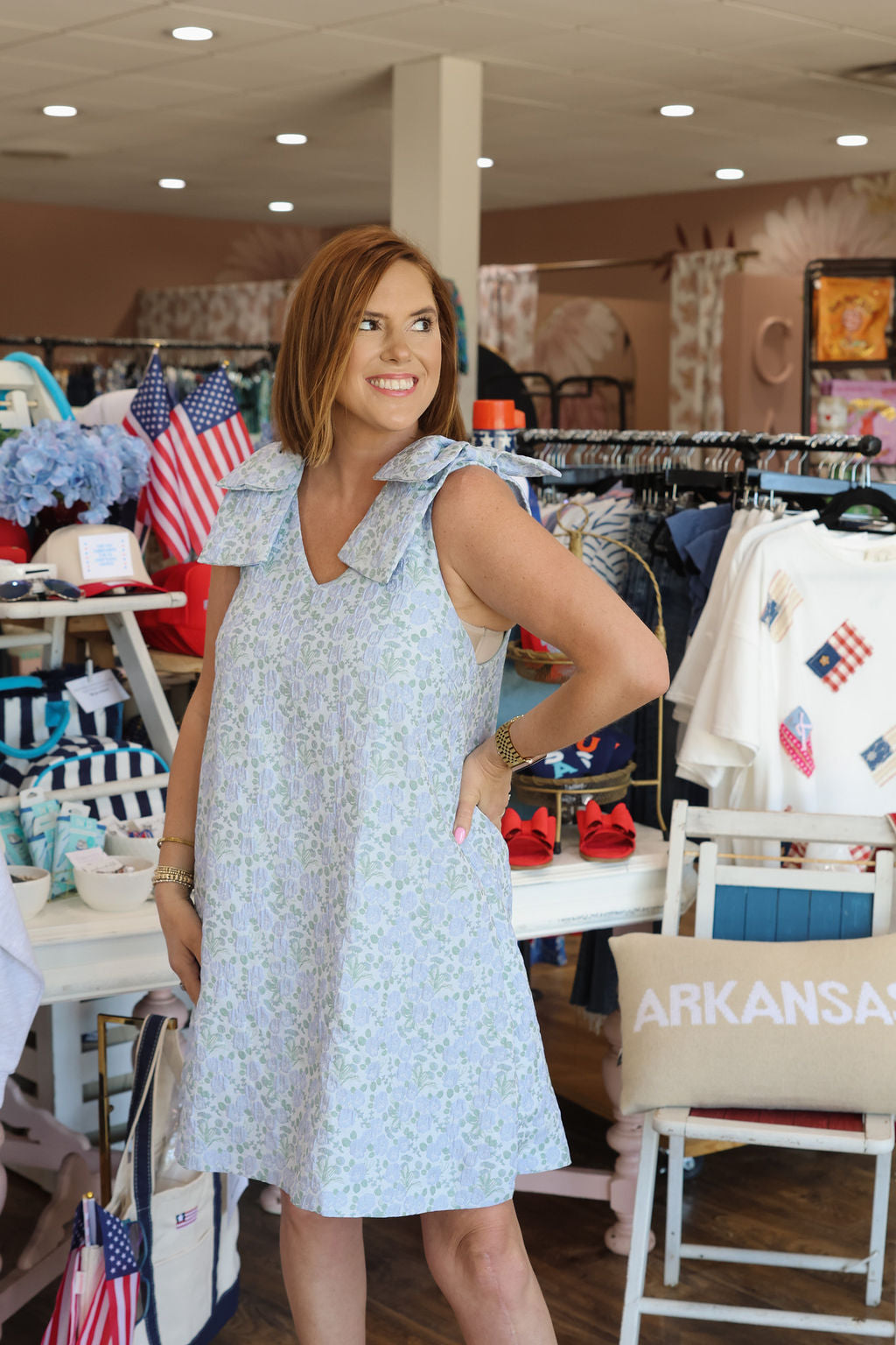 Bellamae Floral Dress - Blue