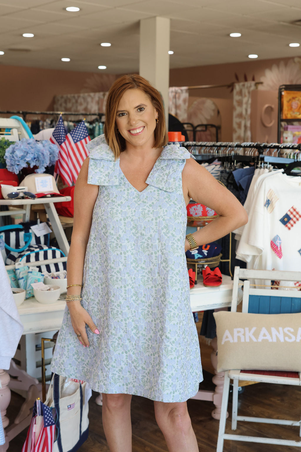 Bellamae Floral Dress - Blue
