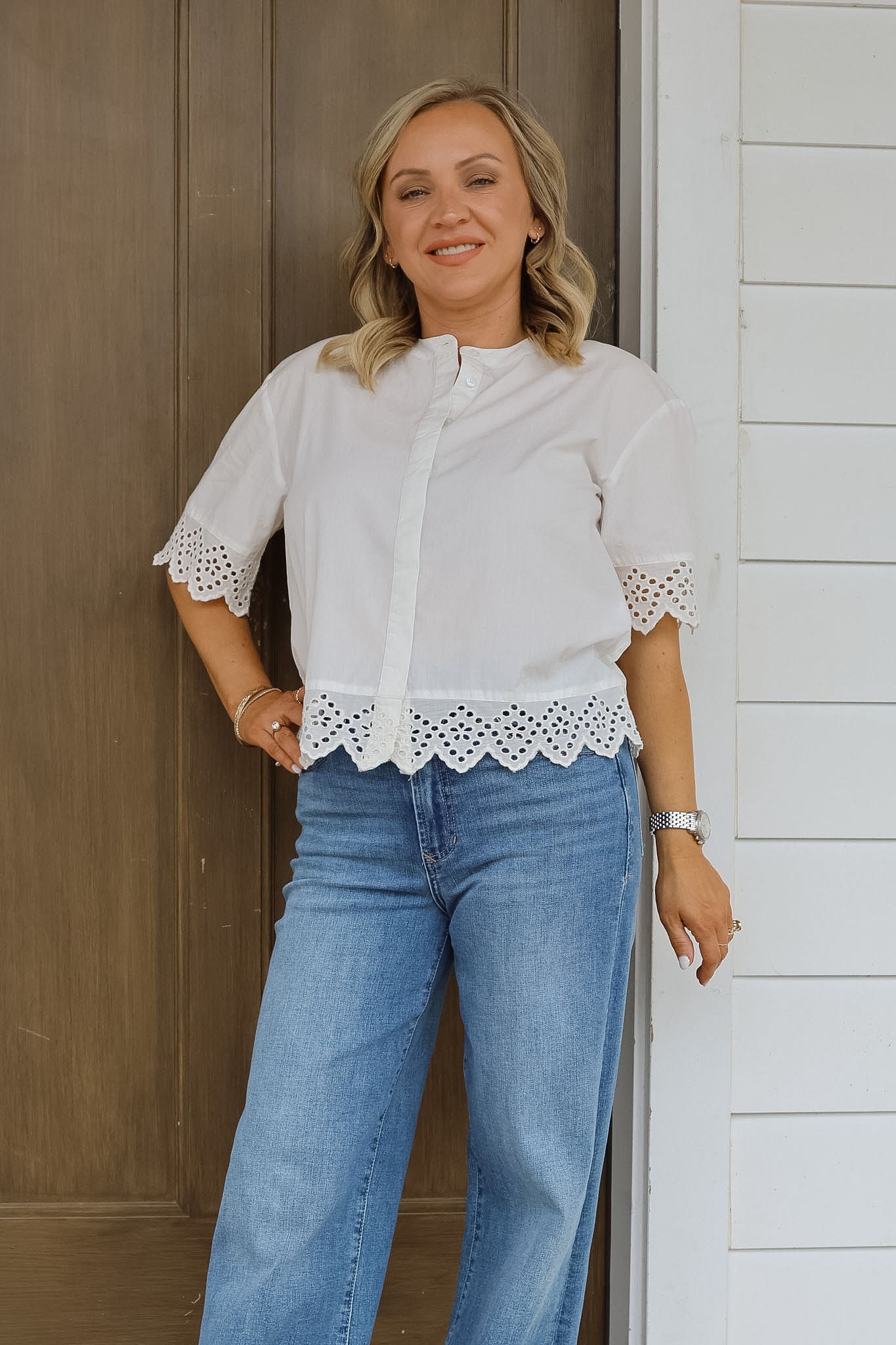 IhLanavi Blouse - Cloud Dancer