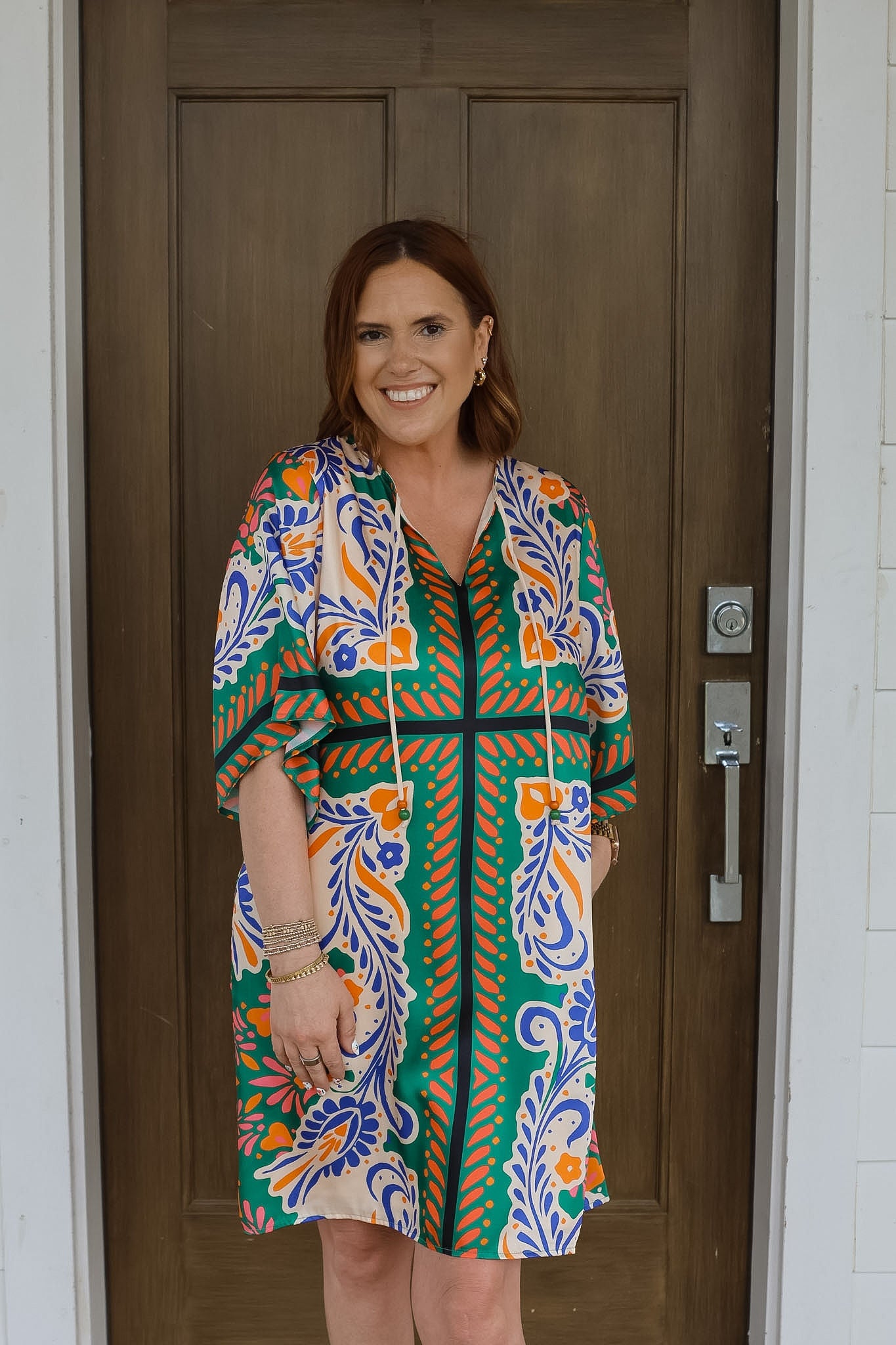 Artistic Scarf Kimono Tunic Dress