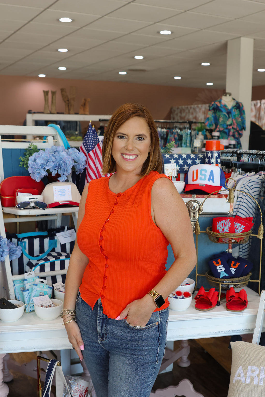 Kaleah Top - Firetruck Red