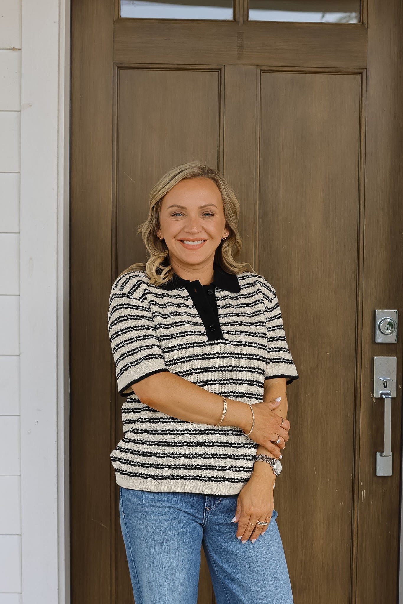 Ihchany Sweater Top - Black Stripe