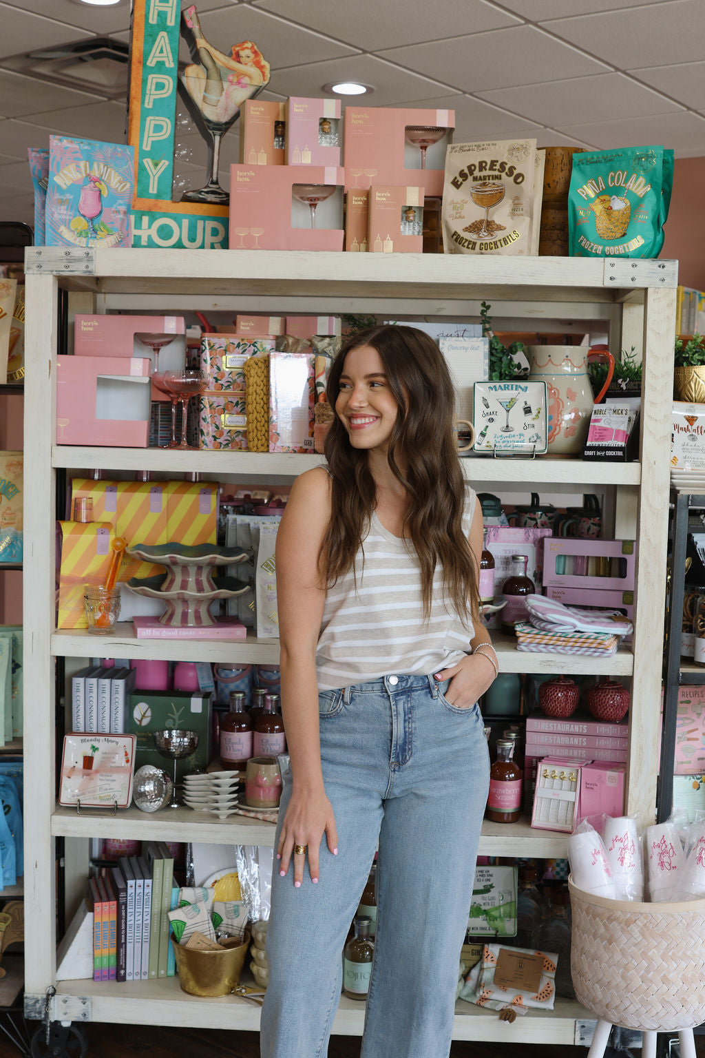 IhLuls Small Stripe Tank Top - Oatmeal