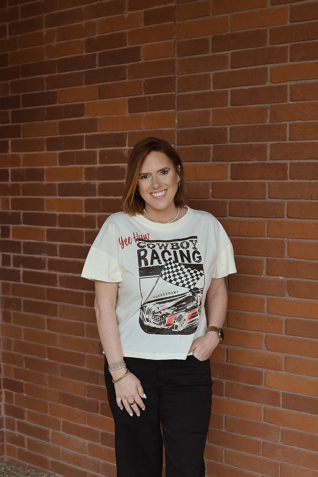 Cowboy Racing Hi-Lo Tee
