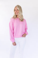 Pike Crop Pullover - Hibiscus