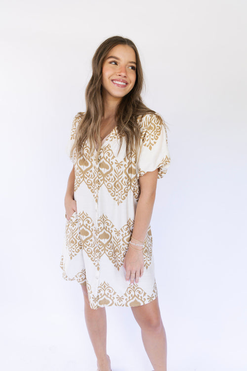 Ollie Ornate Print Dress