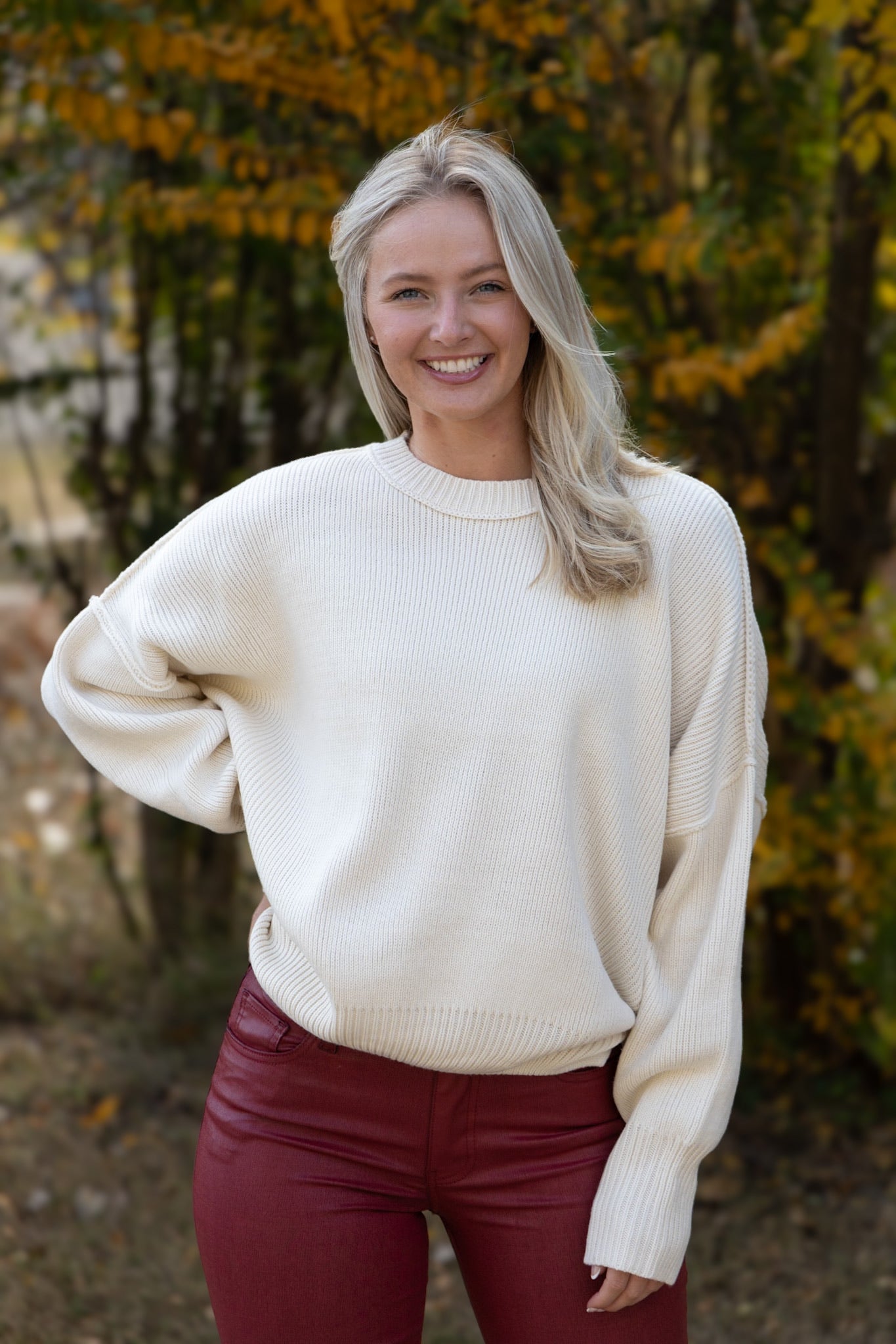 Kenna Relaxed Sweater - Cream