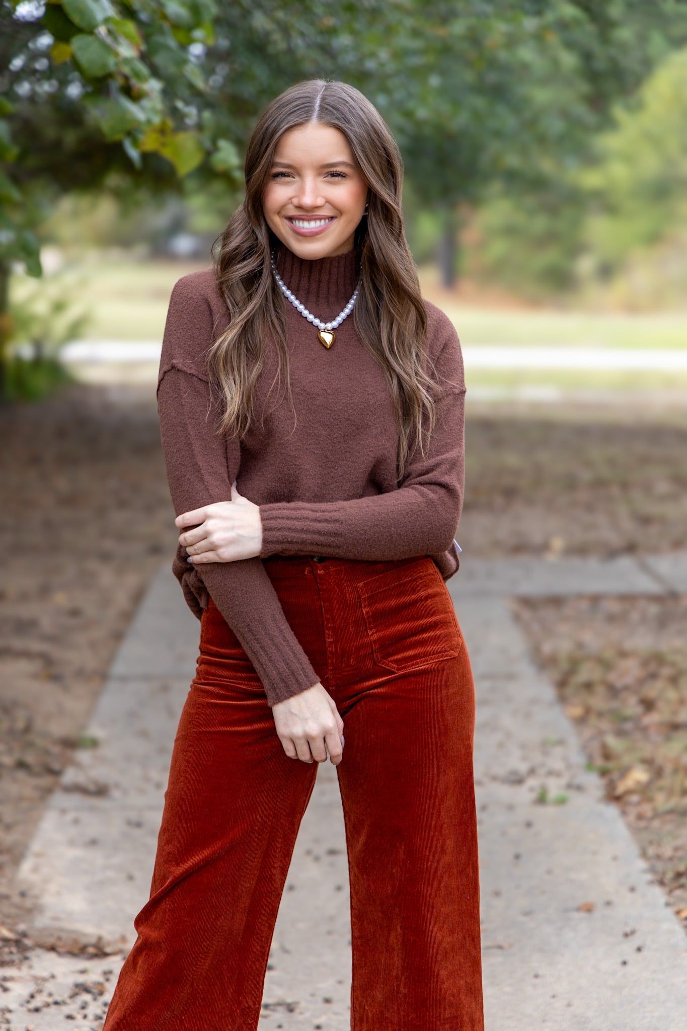 Jessie Turtleneck Sweater - brown