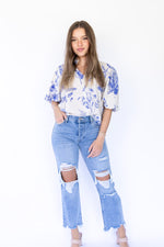 Elaine Puff Sleeve Floral Top