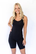 Butter Soft Biker Onesie- Black