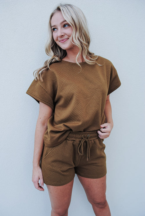 Claire Stitched Top - olive