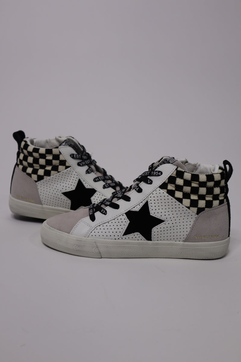 Lester Checkered High Top Sneakers