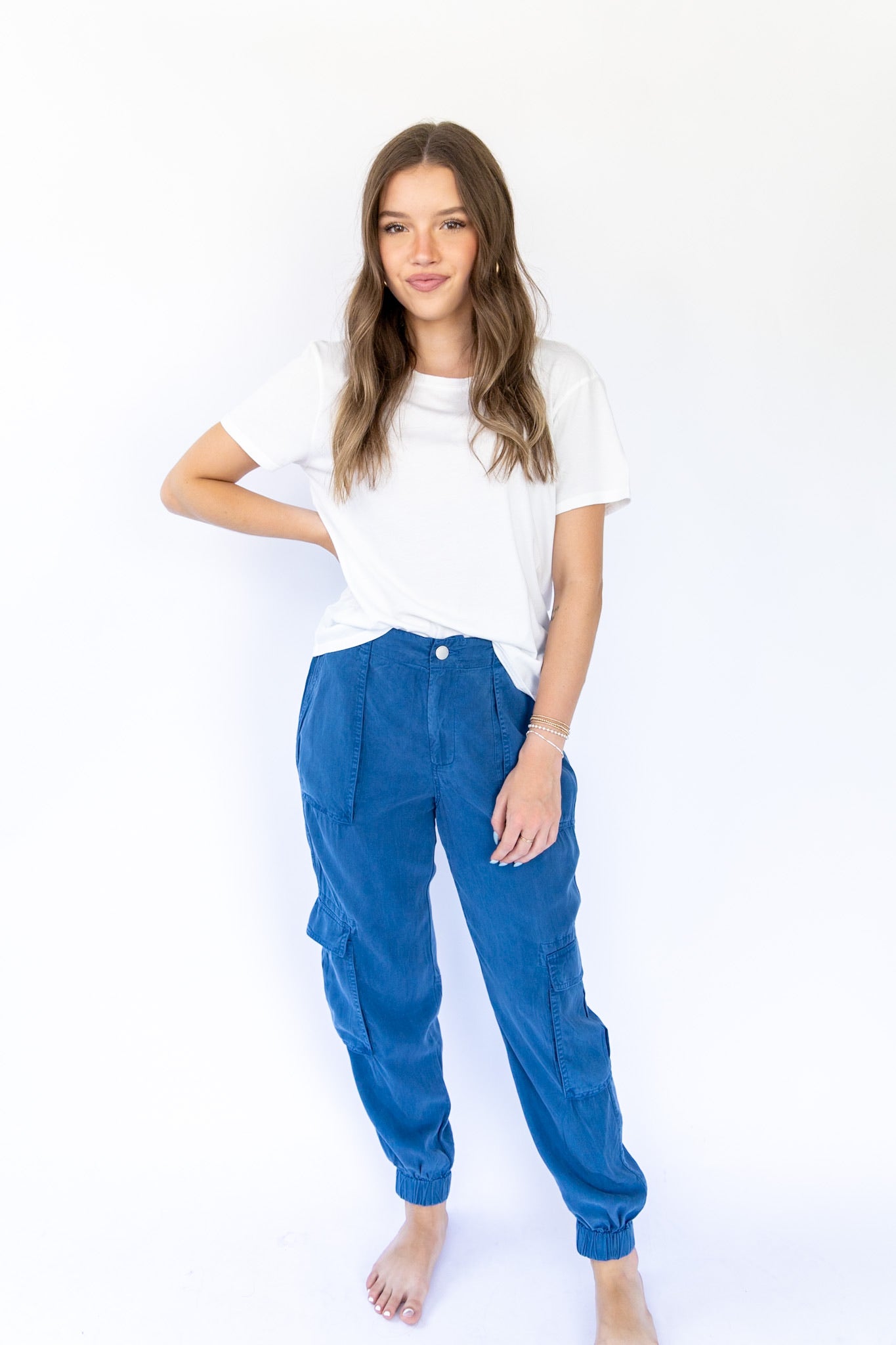 [Dear John] Sandy Super High Rise Ankle Trouser Pant - Blueberry