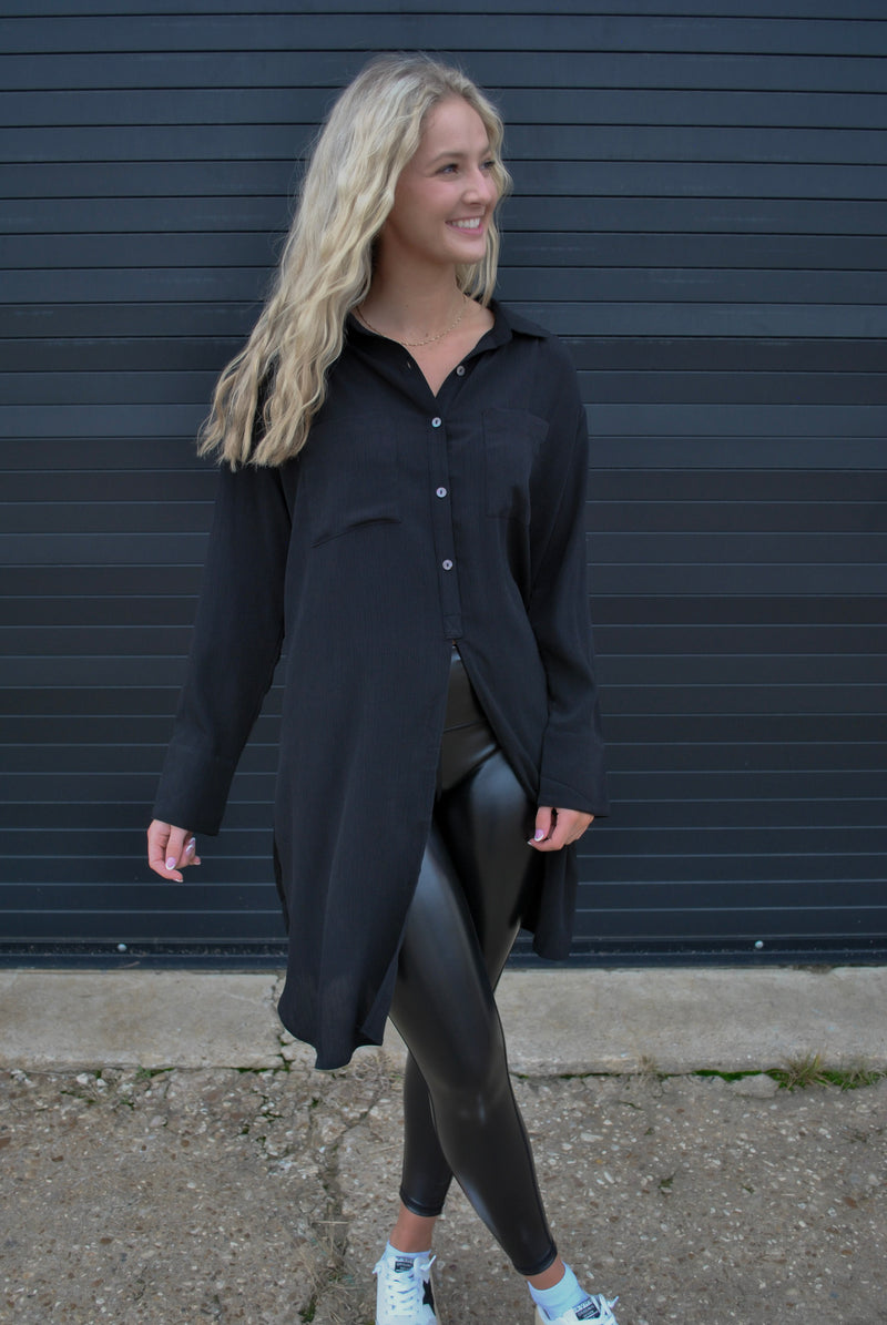 First Time Oversized Top - black