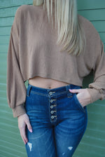 Not Accidental Crop Top - taupe