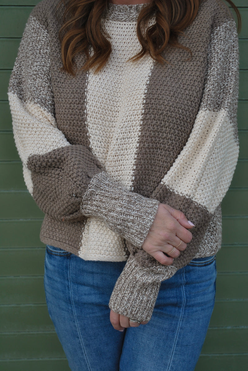 Dawson Cropped Sweater - mocha