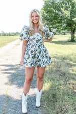 Blossom Bubble Sleeve Romper