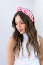 Brianna Cannon: Pink Embroidered Champagne Party Headband