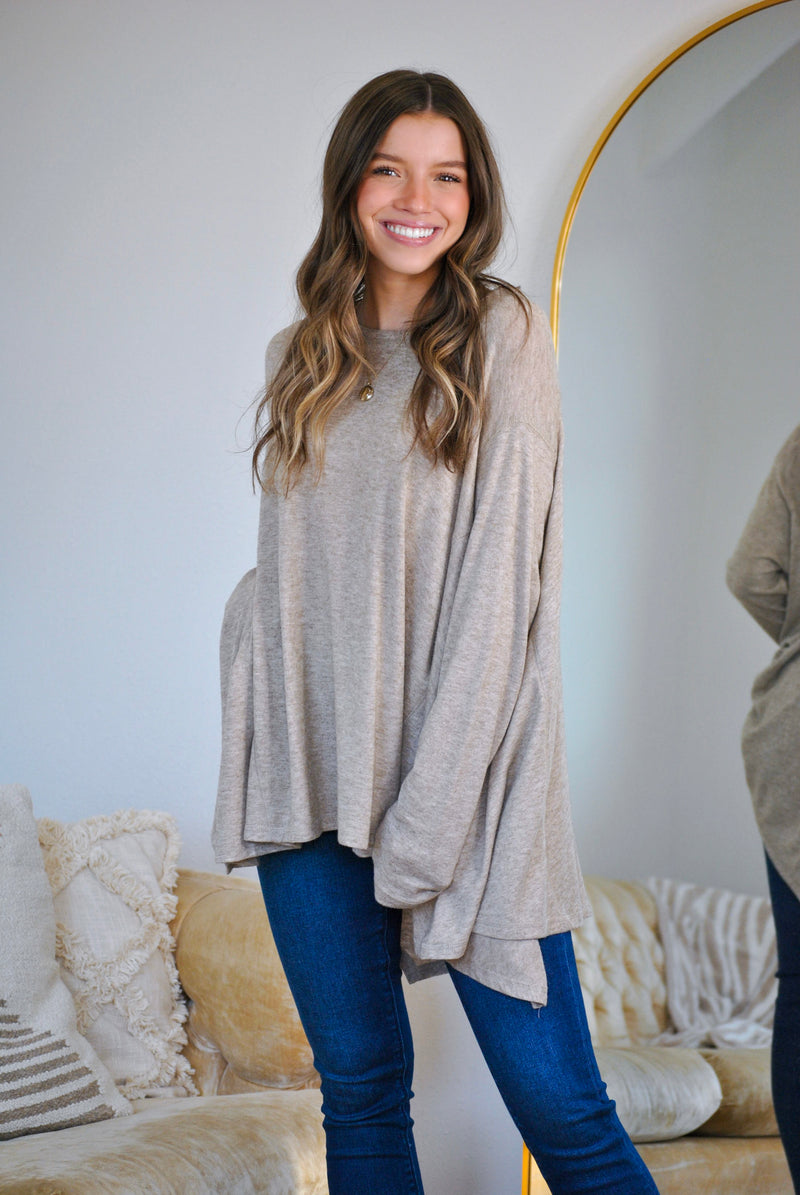 Our Love Story Top - oatmeal