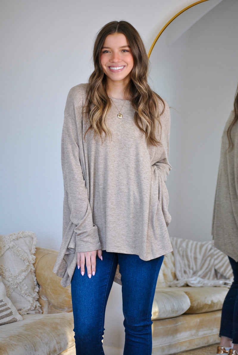 Our Love Story Top - oatmeal