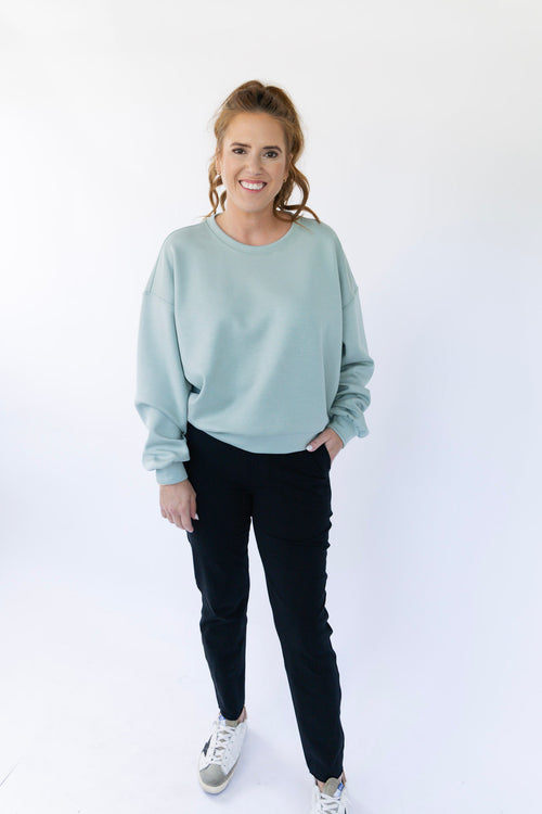 Pike Crop Pullover - Sage