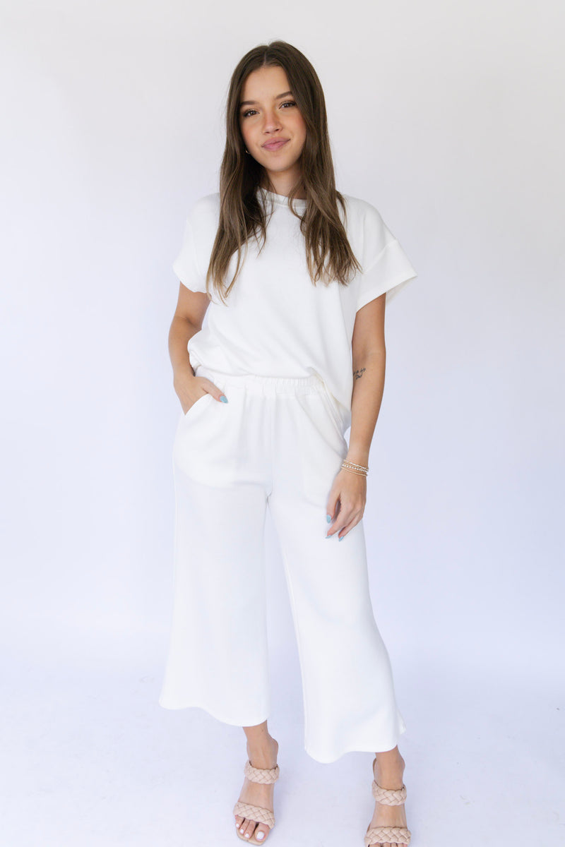 Spice It Up Wide Leg Pants - White