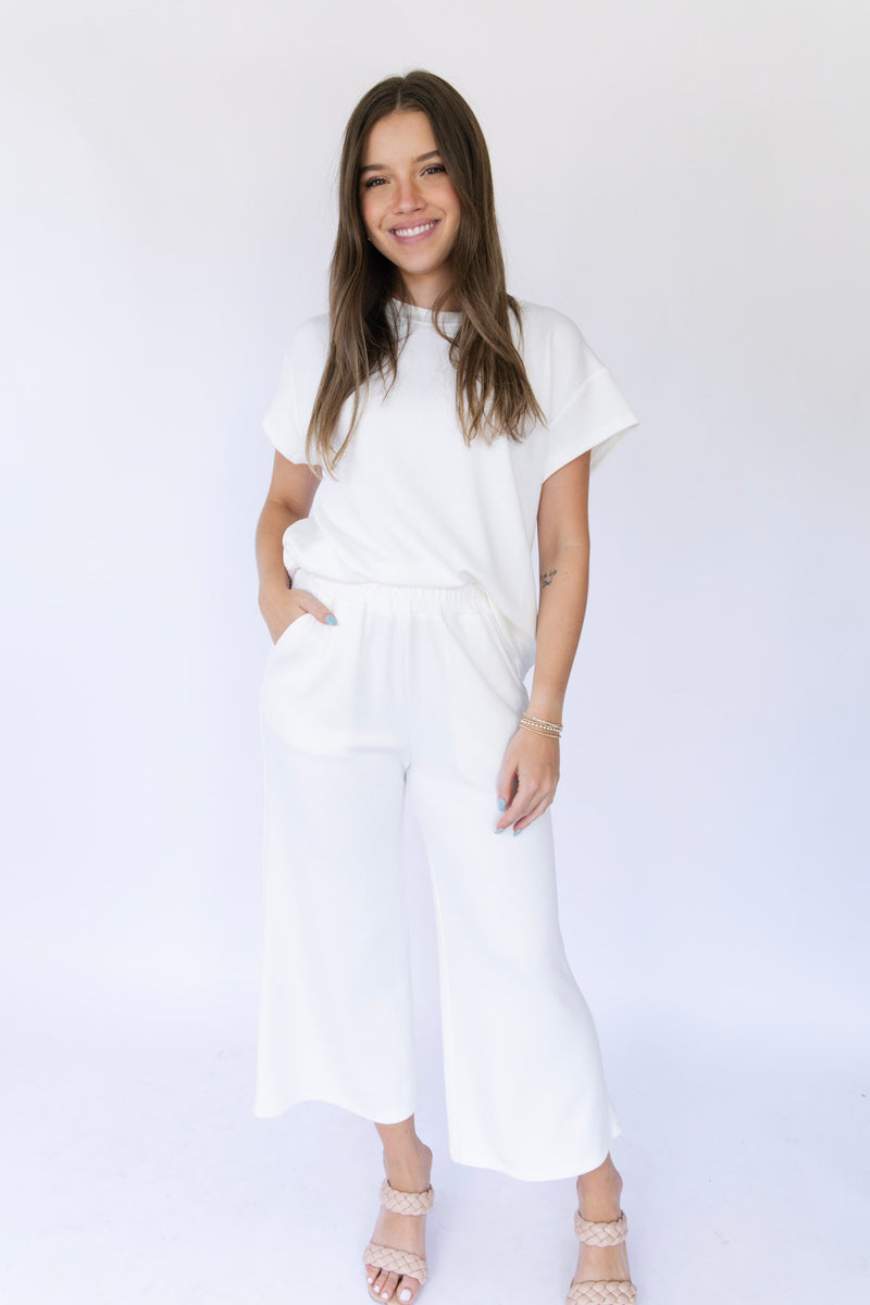 Spice It Up Wide Leg Pants - White