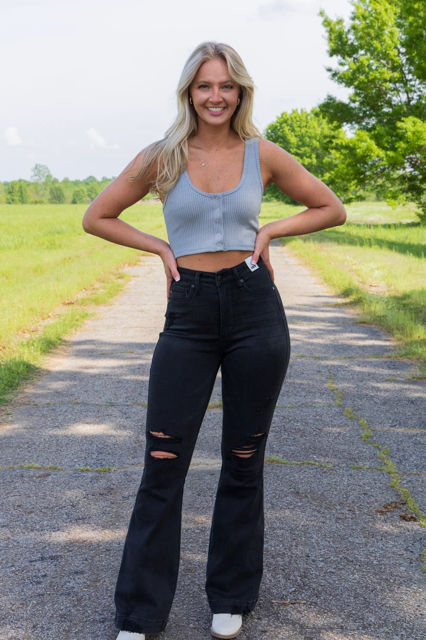 Mary Ribbed Crop Tank