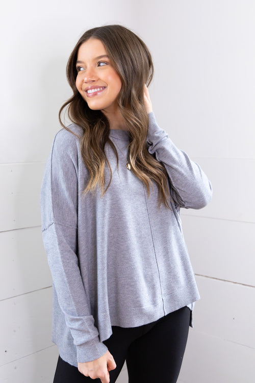 Devon Sweater - Heather Grey