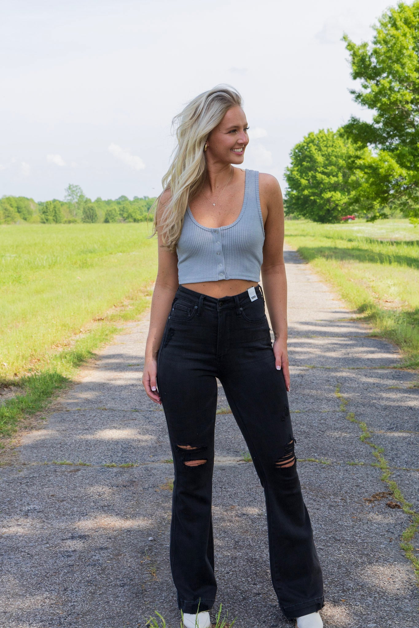 Mary Ribbed Crop Tank