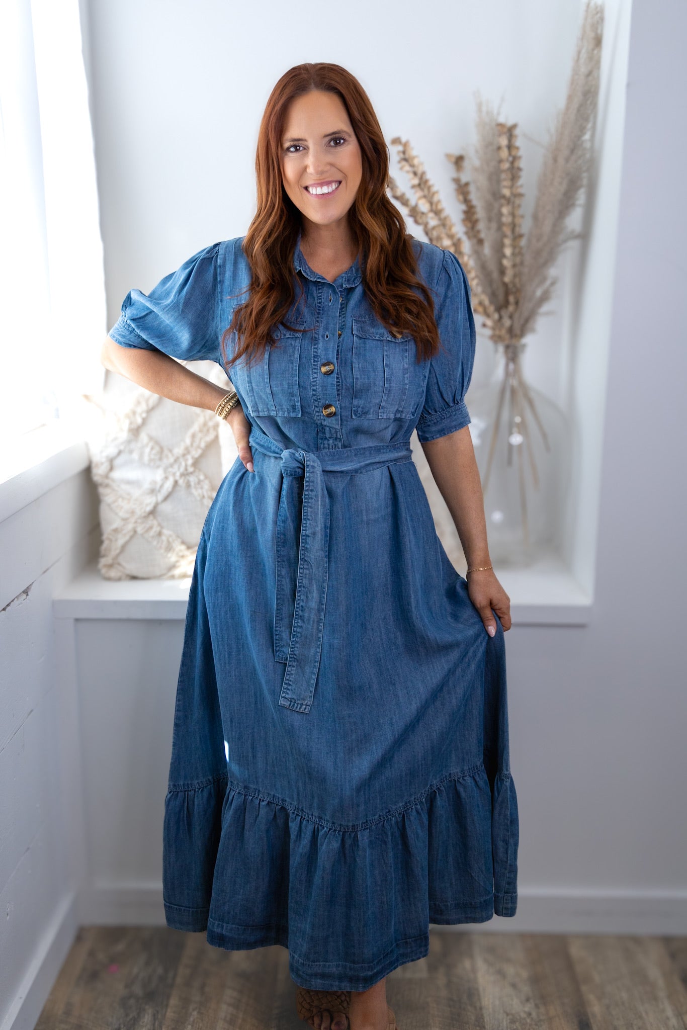 Ainsley Denim Maxi Dress