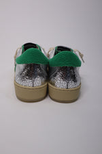 Green Star Metallic Silver Low Top Sneaker