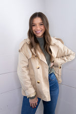 Vega Boxy Trench Jacket - Khaki