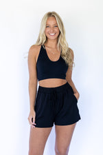 French Terry Shorts- Black