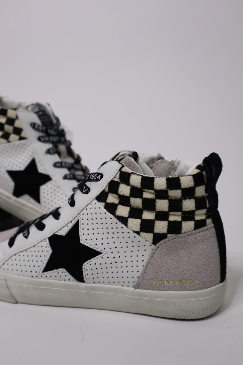 Lester Checkered High Top Sneakers