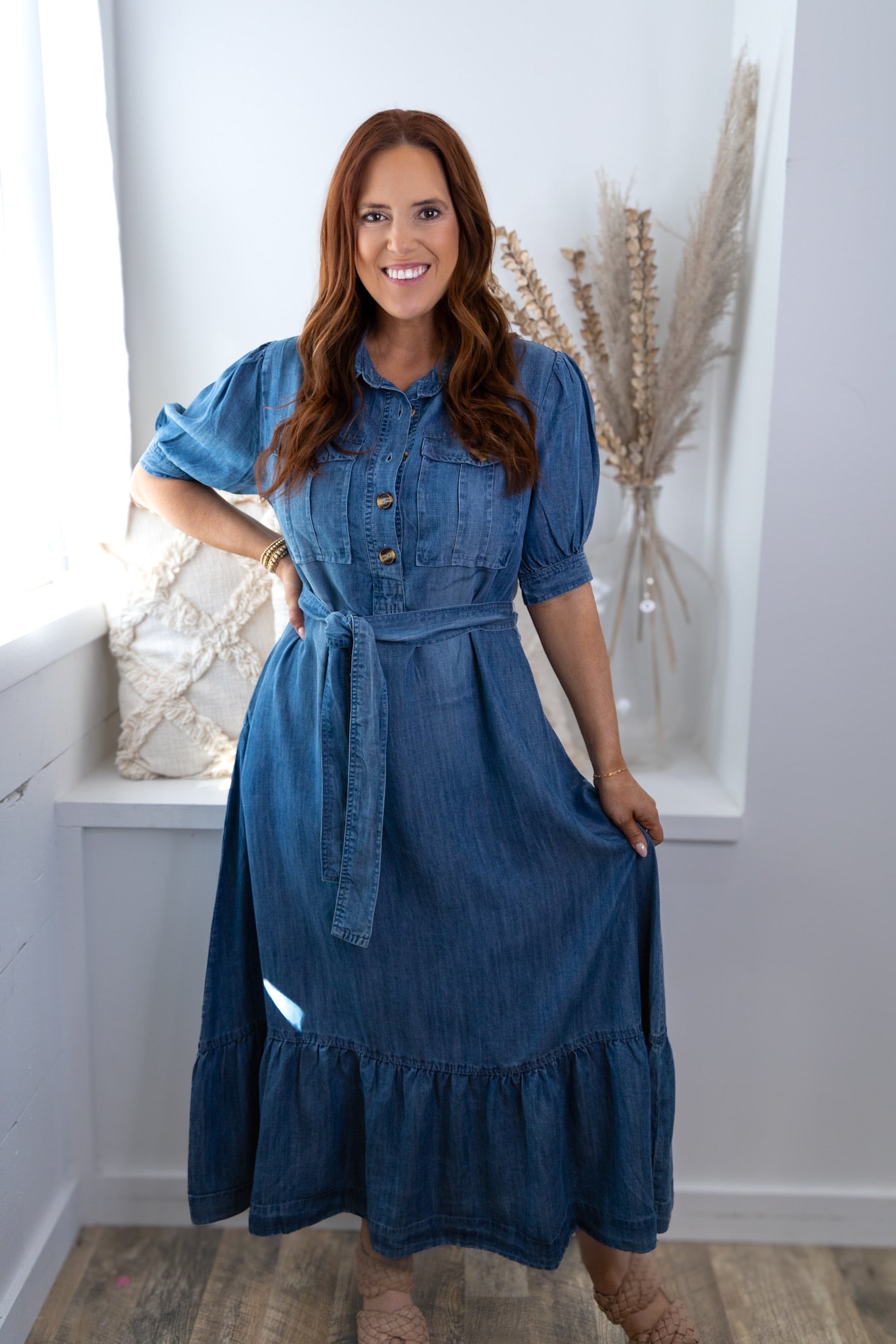 Ainsley Denim Maxi Dress