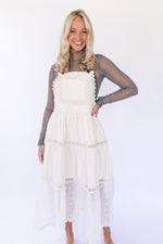 Boho Overall Maxi Dress- Champagne