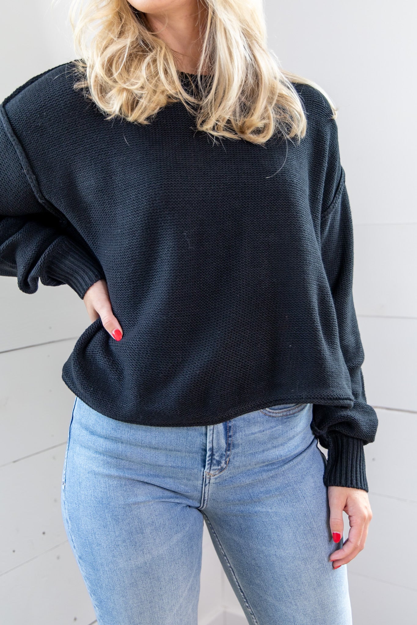 Baxter Boxy Sweater - Black