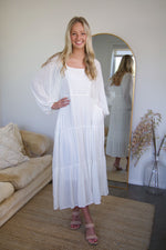 Mia Tiered Maxi Dress - White