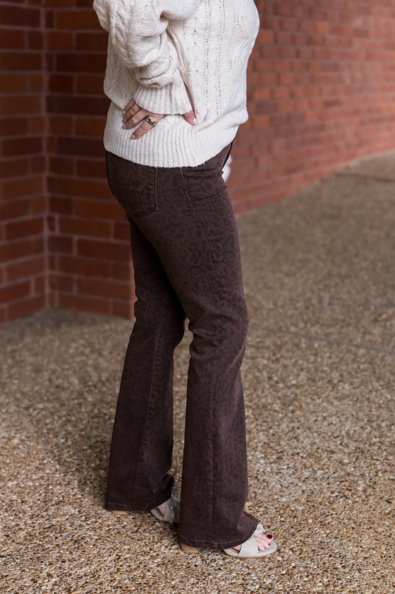 [Dear John] Jaxtyn Mid Rise Bootcut Jeans- Brown Leopard