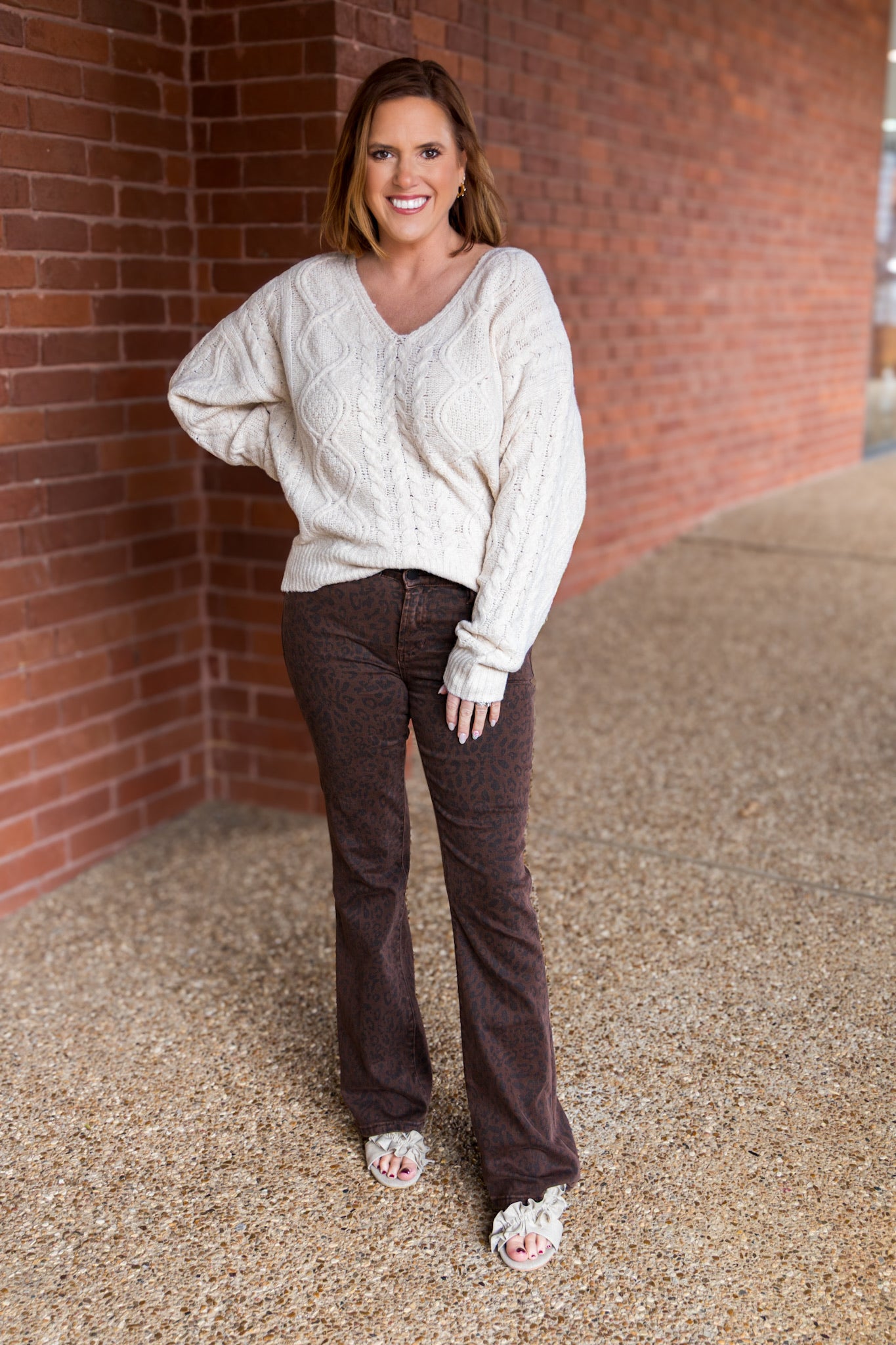 [Dear John] Jaxtyn Mid Rise Bootcut Jeans- Brown Leopard