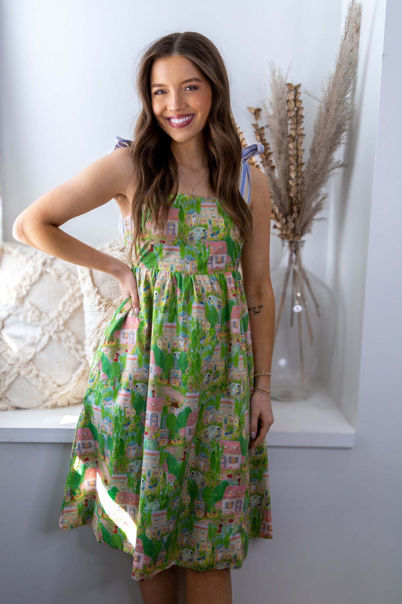 Lily Print Midi Dress