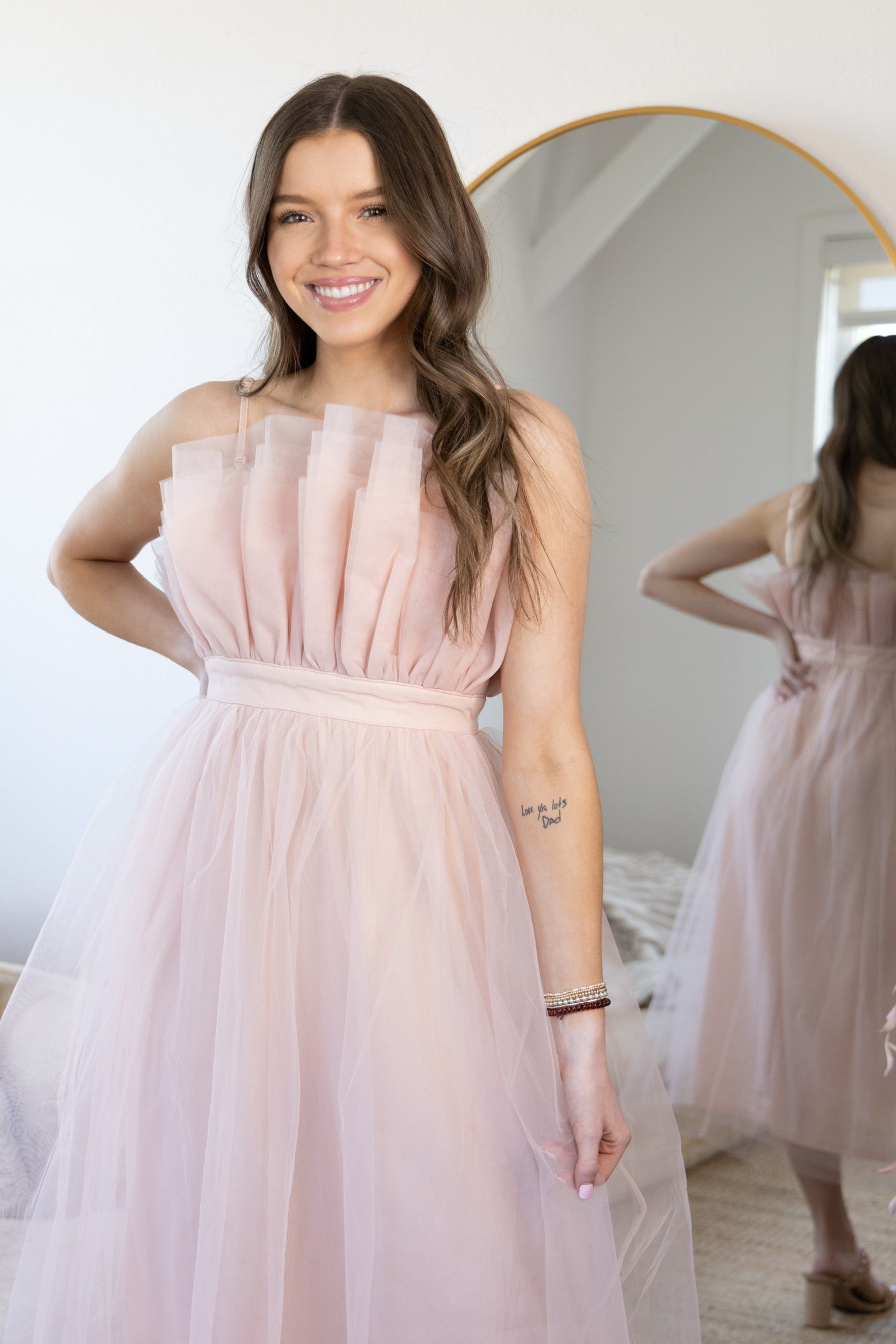 Tulle Me Around Maxi Dress - Blush