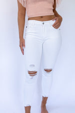 [KanCan] Electra Mid Rise Ankle Skinny Jeans- White