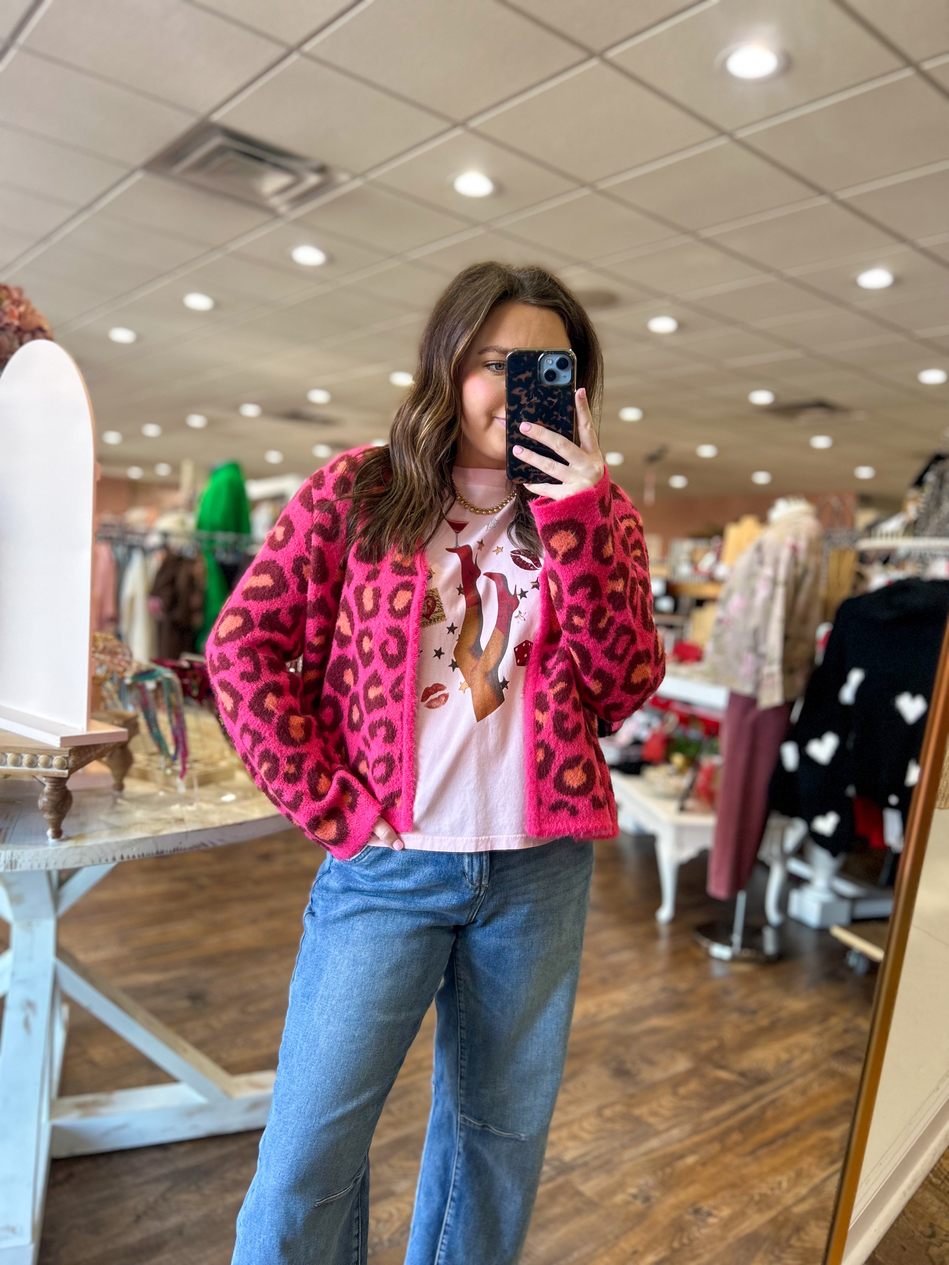 Wagner Fuzzfuss Cardigan - Fuchsia Multi