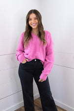 Vivianne V-Neck Sweater - Pink