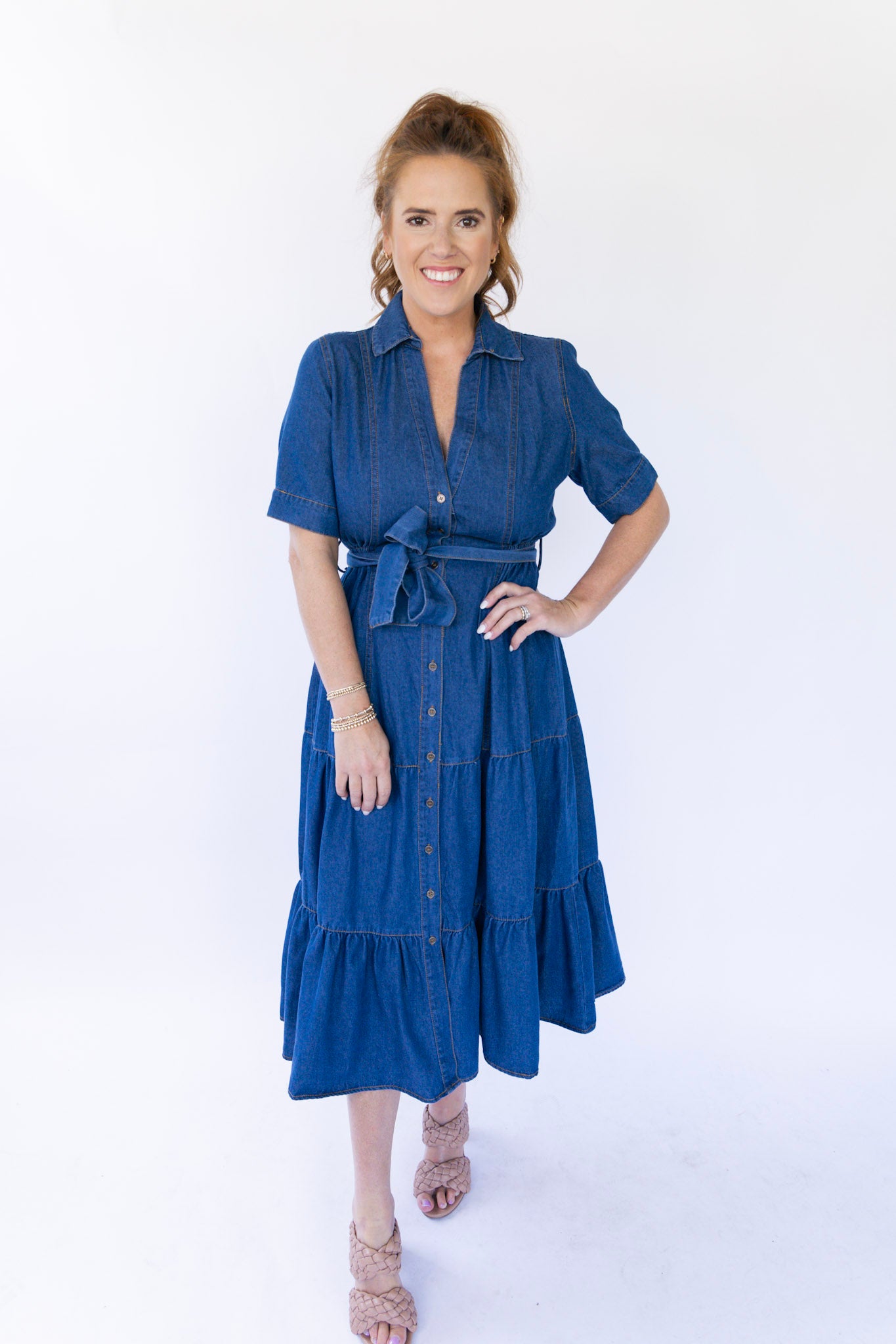 Langley Denim Maxi Dress