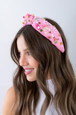 Brianna Cannon: Pink Embroidered Champagne Party Headband